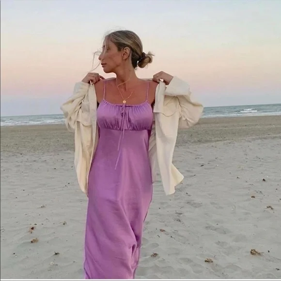 ZARA Blogger Favorite Satin Slip Dress - Picture 3 of 9